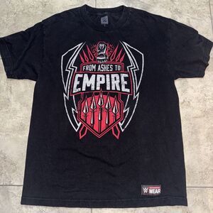 WWE Wrestling Roman Reigns From‎ Ashes To Empire Black Tee T-Shirt Size Large